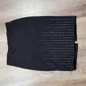 4/$25 White House Black Market skirt, embellished bottom, size 2
